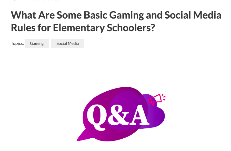  hat Are Some Basic Gaming and Social Media Rules for Elementary Schoolers?